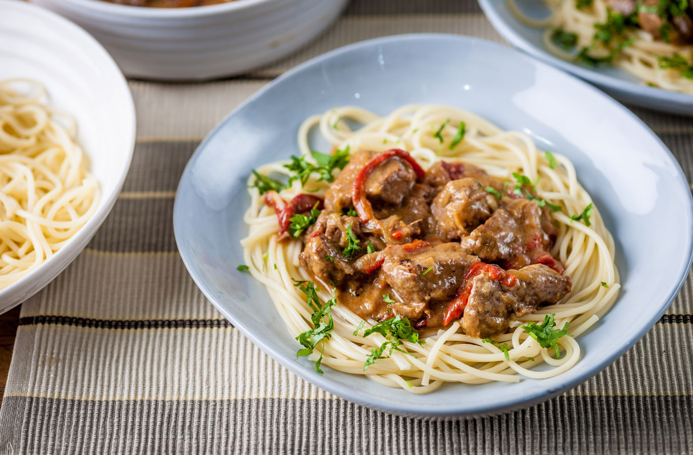 Geoffrey Smeddle's goulash and spaghetti recipe