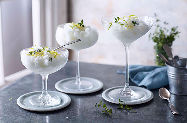 Gin and tonic granita