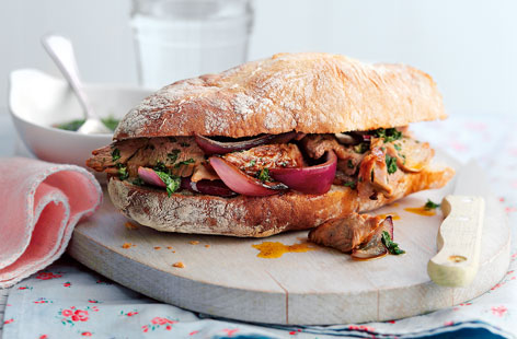 Griddled lamb sandwich  recipe