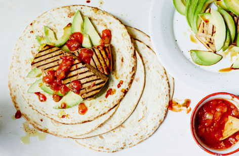 These easy wraps prove that vegetarian dishes can be the star of the barbecue. Combine the oriental flavours of soy and tofu with some mexican salsa, avocado and tortillas for a meal as vibrant and delicious as it is healthy.