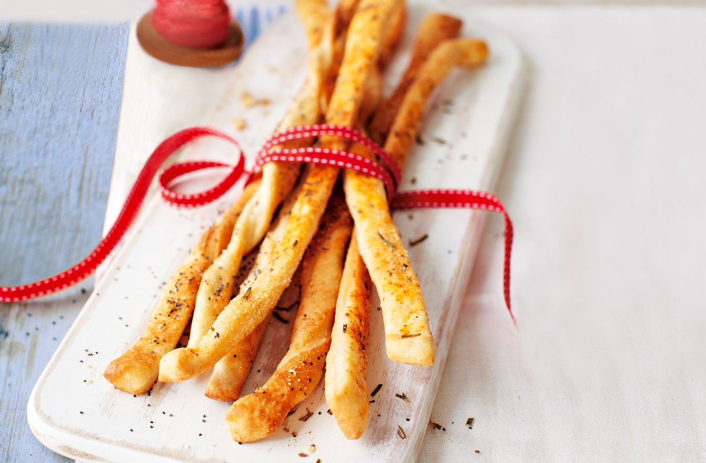 Parmesan and poppy seed grissini recipe