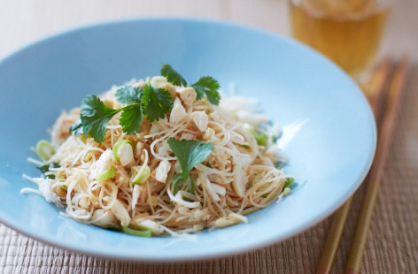 This 10-minute recipe for Asian-inspired crab noodles is a simple midweek meal that even the most novice of cooks can make with ease. Easy ginger and easy chilli are what make the dish so fragrant while roasted peanuts tie it together with a textural crunch.