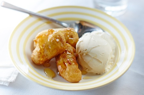 Sesame banana fritters recipe