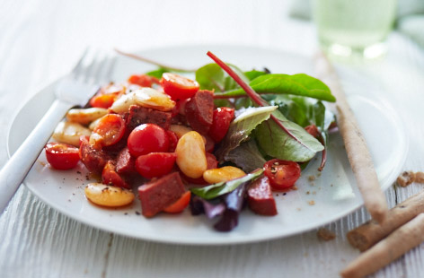 It takes just 10 minutes and a handful of ingredients to rustle up this warm butterbean and chorizo salad that's packed with flavour and texture. A tasty summer lunch, side or starter you'll make on repeat.
