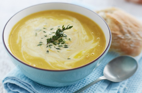 This cheap and cheerful recipe for butternut squash and lentil soup will warm your cockles on cold winter days. It couldn't be easier too. Simply soften the onions then simmer all the ingredients together until soft. Finally, just blitz, add creme fraiche and season to taste.