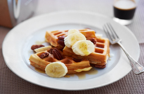Buttery waffles with maple syrup recipe