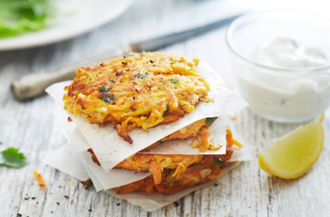 Make a batch of these carrot fritters for a delicious lunch or snack