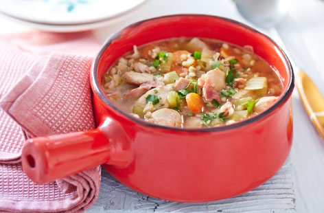 Chicken, bacon and pearl barley hotpot recipe