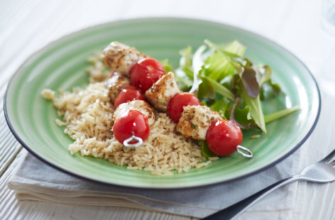 Cumin chicken and cherry tomato skewers recipe