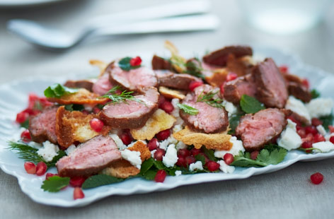 Herb and spiced lamb salad recipe