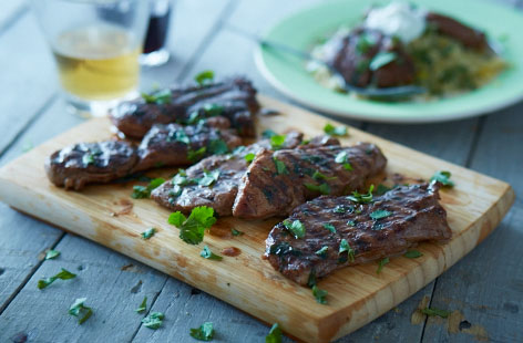 Lamb steaks with Middle Eastern rub recipe