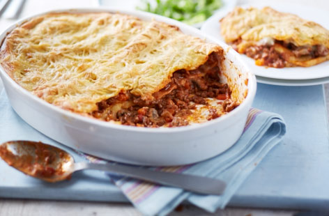This delicious lasagne has all the comforting flavours of the classic recipe, layered with a rich beef ragu, pasta sheets and a creamy white sauce. The only difference is it's completely dairy-free!