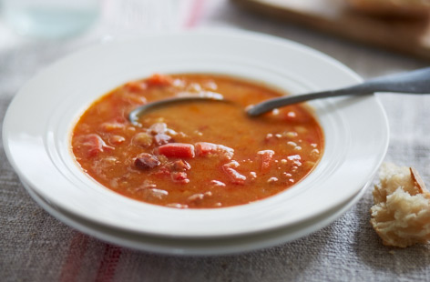 Red pepper and lentil soup recipe