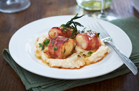Rosemary pancetta scallops recipe