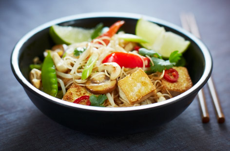 Stir-fried noodles with tofu recipe