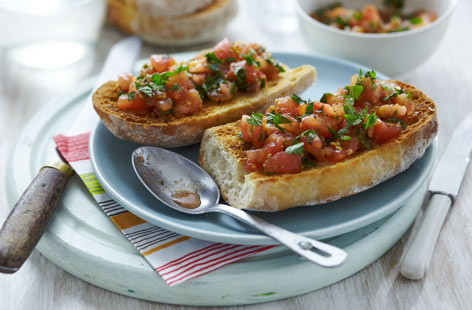 Tomato and mint bruschetta recipe