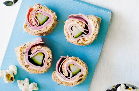 Fussy eaters will love this ham 'sushi' – why not try it instead of your usual lunchbox sarnie? 