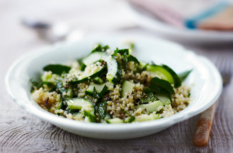 Quinoa, cucumber & mint salad recipe