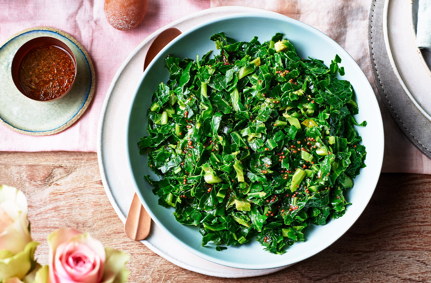 Honey-mustard spring greens recipe