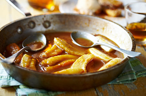 Hot rum bananas recipe