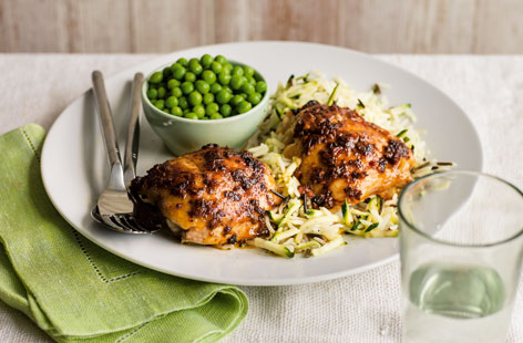 Made with just five ingredients, this fuss-free dish features courgette and peas for a fresh twist on a classic recipe