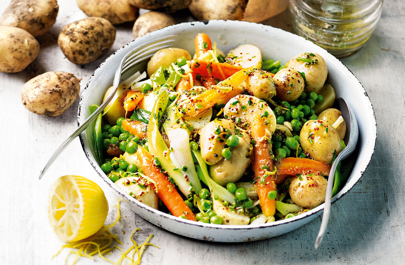 Jersey Royals with warm vinaigrette recipe