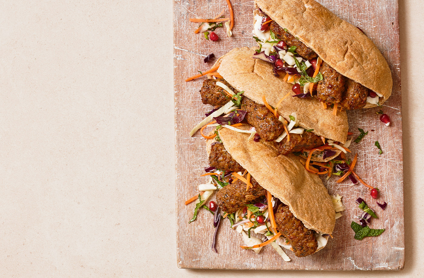 Kofta pittas recipe