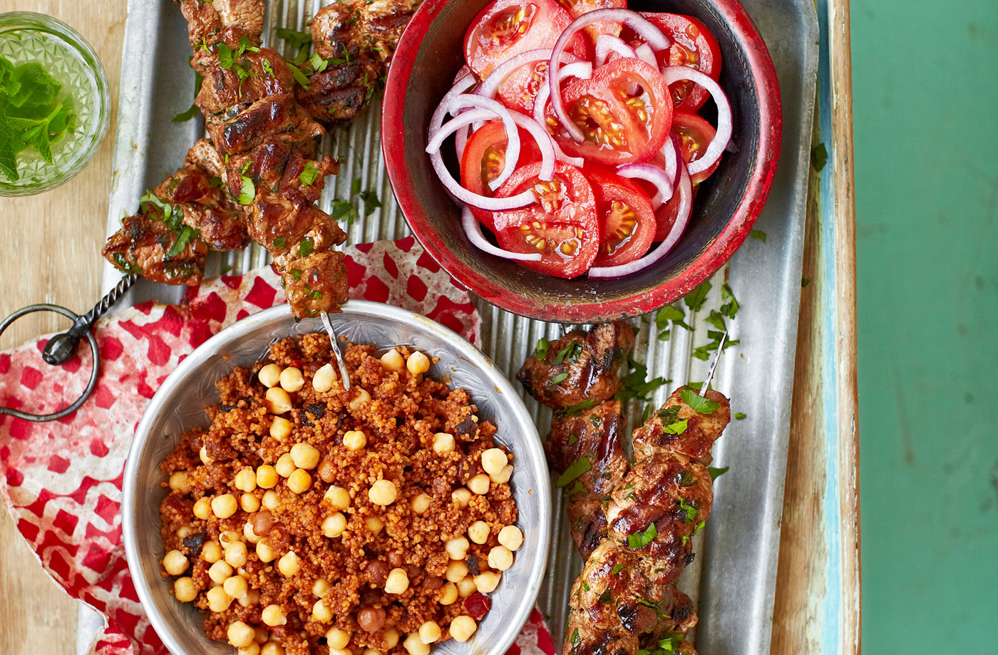 Smoky, spiced lamb brochettes recipe