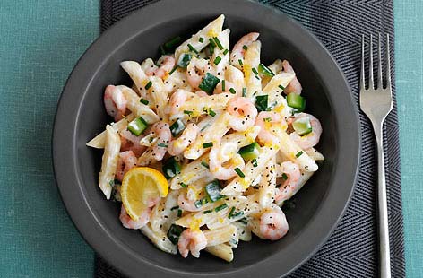 Lemony prawn pasta recipe