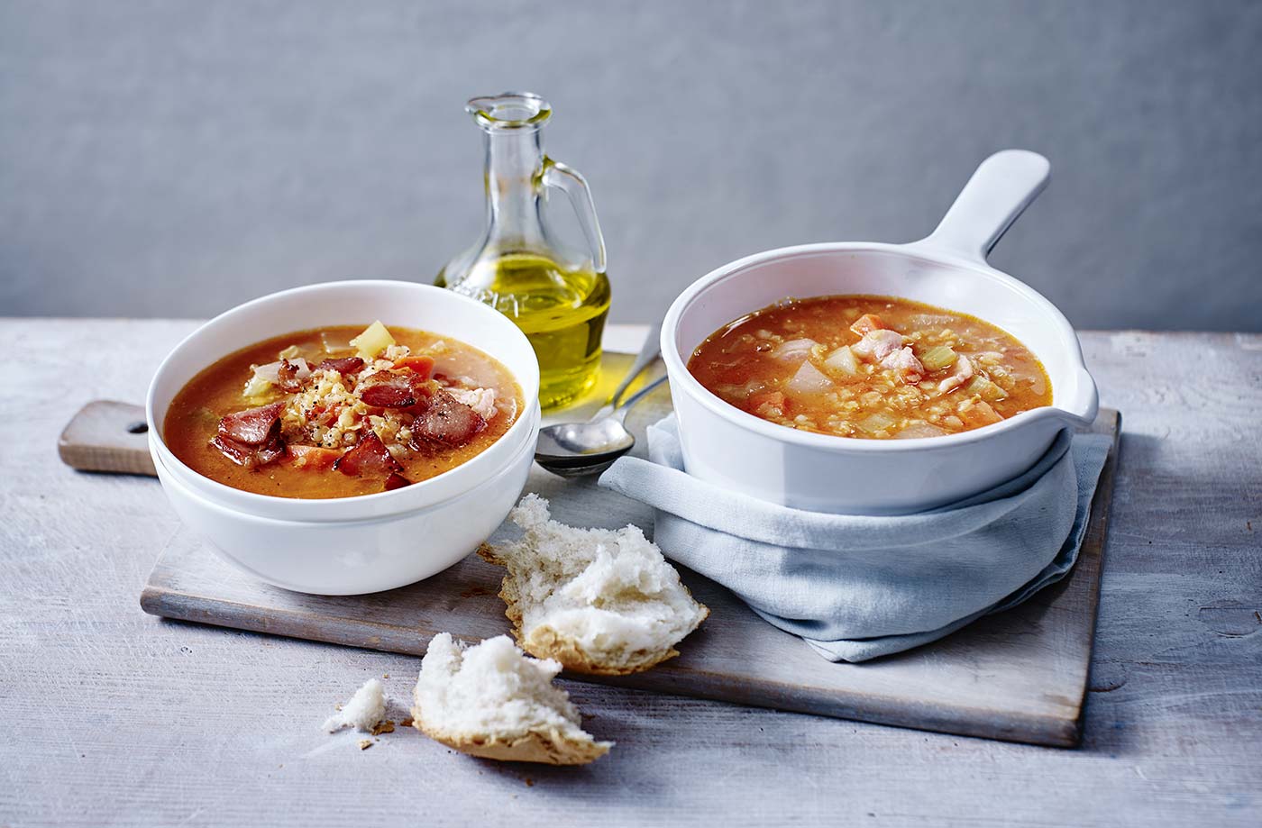 Hearty lentil and bacon soup recipe