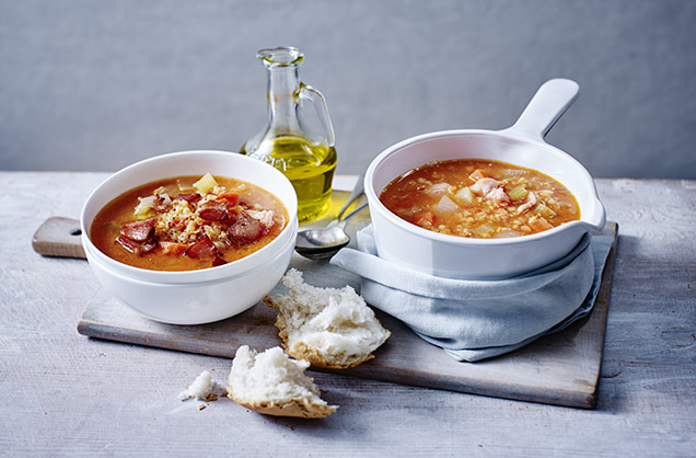 Thursday: Hearty lentil and bacon soup