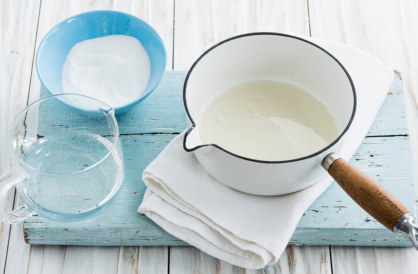 Make the sugar syrup base