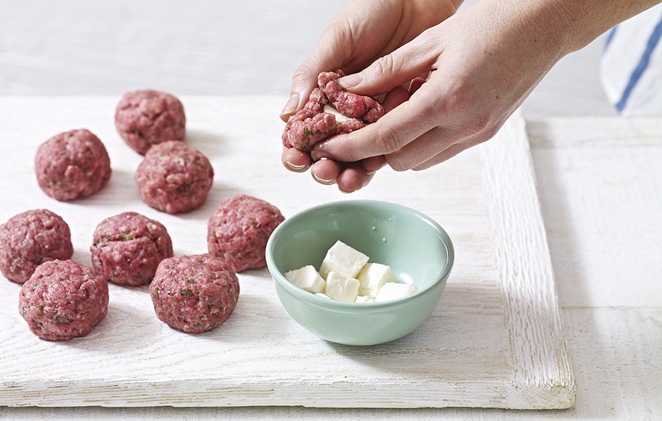 Stuff the meatballs