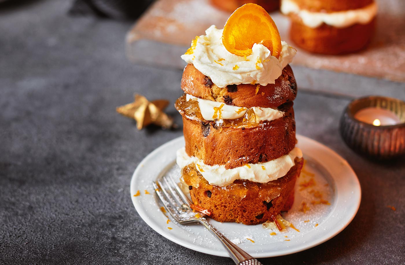 Boozy mini clementine panettones recipe