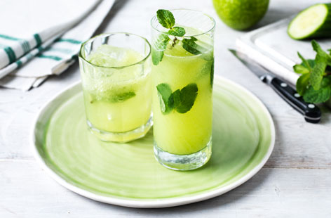 A healthy twist on a mojito, this juice combines fresh mint and lime with refreshing apple and cucumber