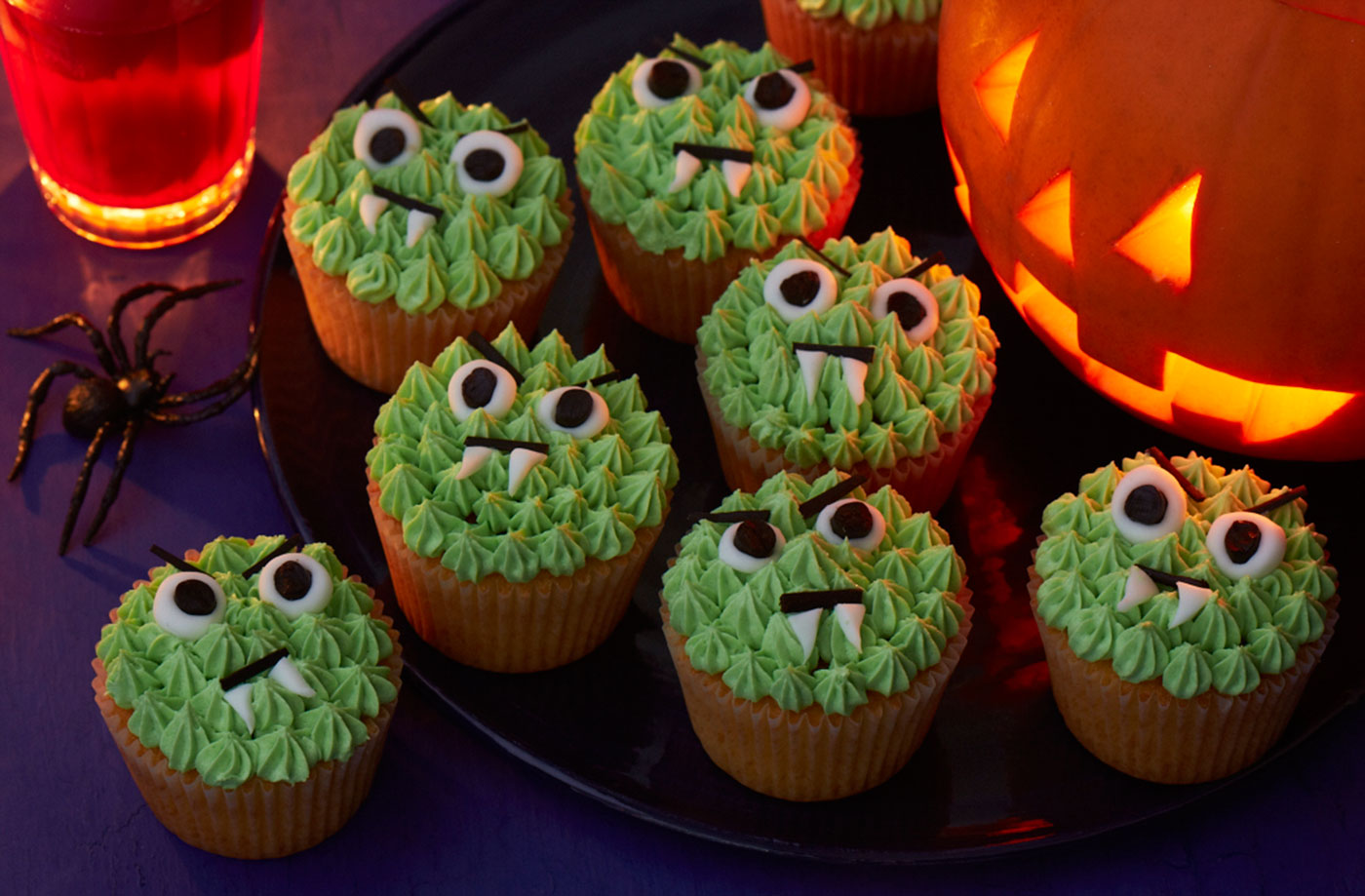 Toothy green monster cupcakes recipe