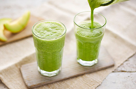 Made with juicy melon, sweet pineapple and fresh ginger, this smoothie will definitely wake you up in the morning