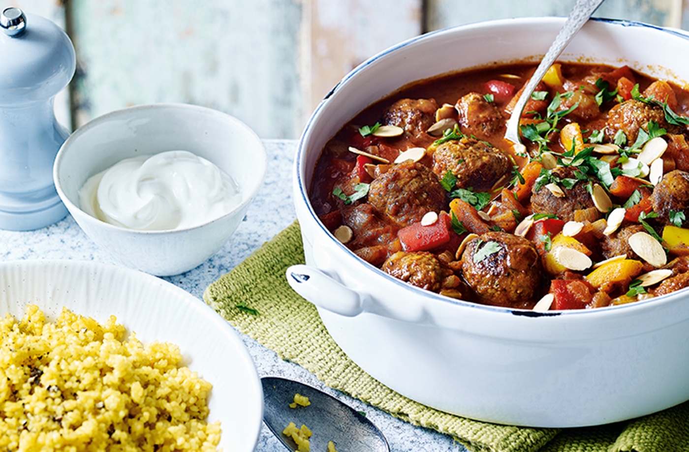 Moroccan meatball tagine with bulgur wheat  recipe