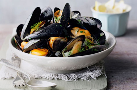 Moules marinière with fennel recipe