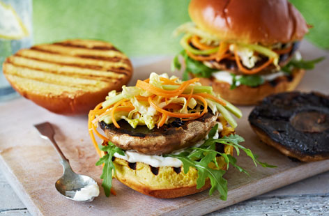 Add a delicious Asian twist to mushroom burgers at your next barbecue