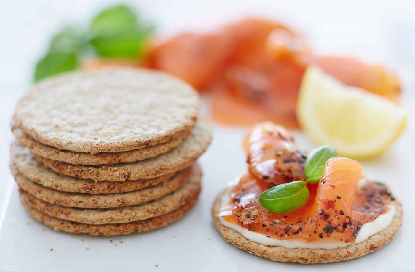 Oatcakes with smoked salmon recipe