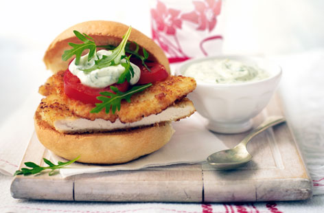 Parmesan chicken burgers  recipe