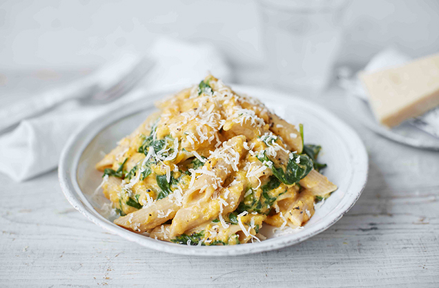 Tuesday: Pasta with butternut squash and crème fraîche