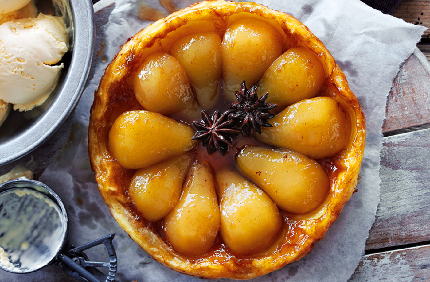Pear, cinnamon and star anise tarte Tatin recipe