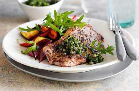 Seared peppered beef steak recipe
