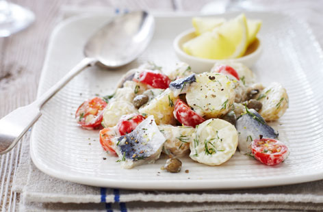 Considered a delicacy in Europe, this cured fish goes nicely with the creamy and velvety taste of new potatoes