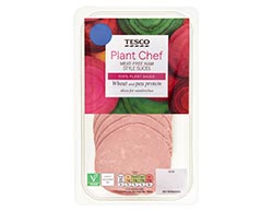 Tesco Plant Chef no ham slicesTry these in place of ham for a tasty, meat-free replacement