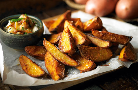 Party food, comfort food, family food - these potato wedges are great autumn fare whatever the occasion.