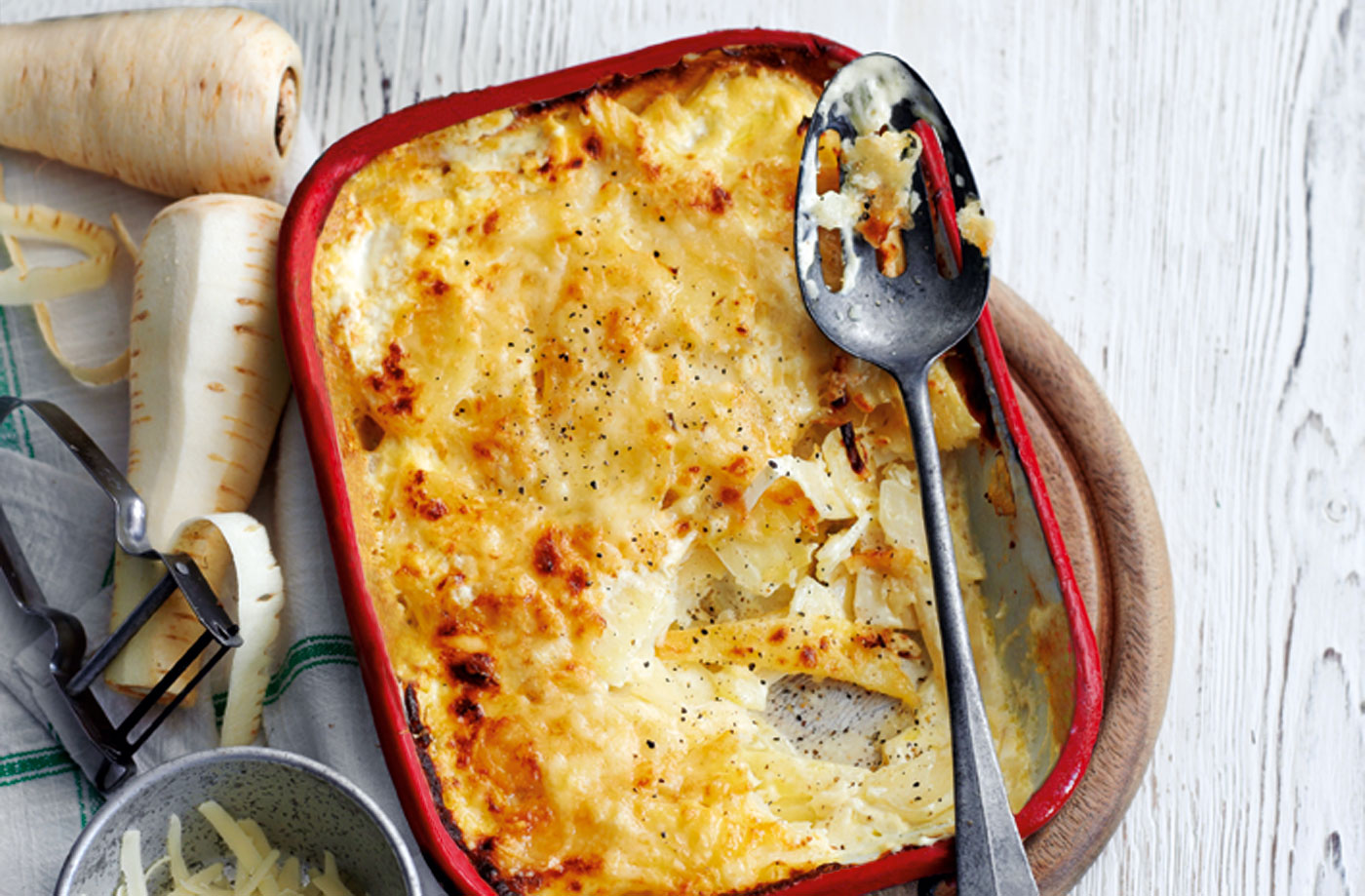 Parsnip and potato gratin recipe