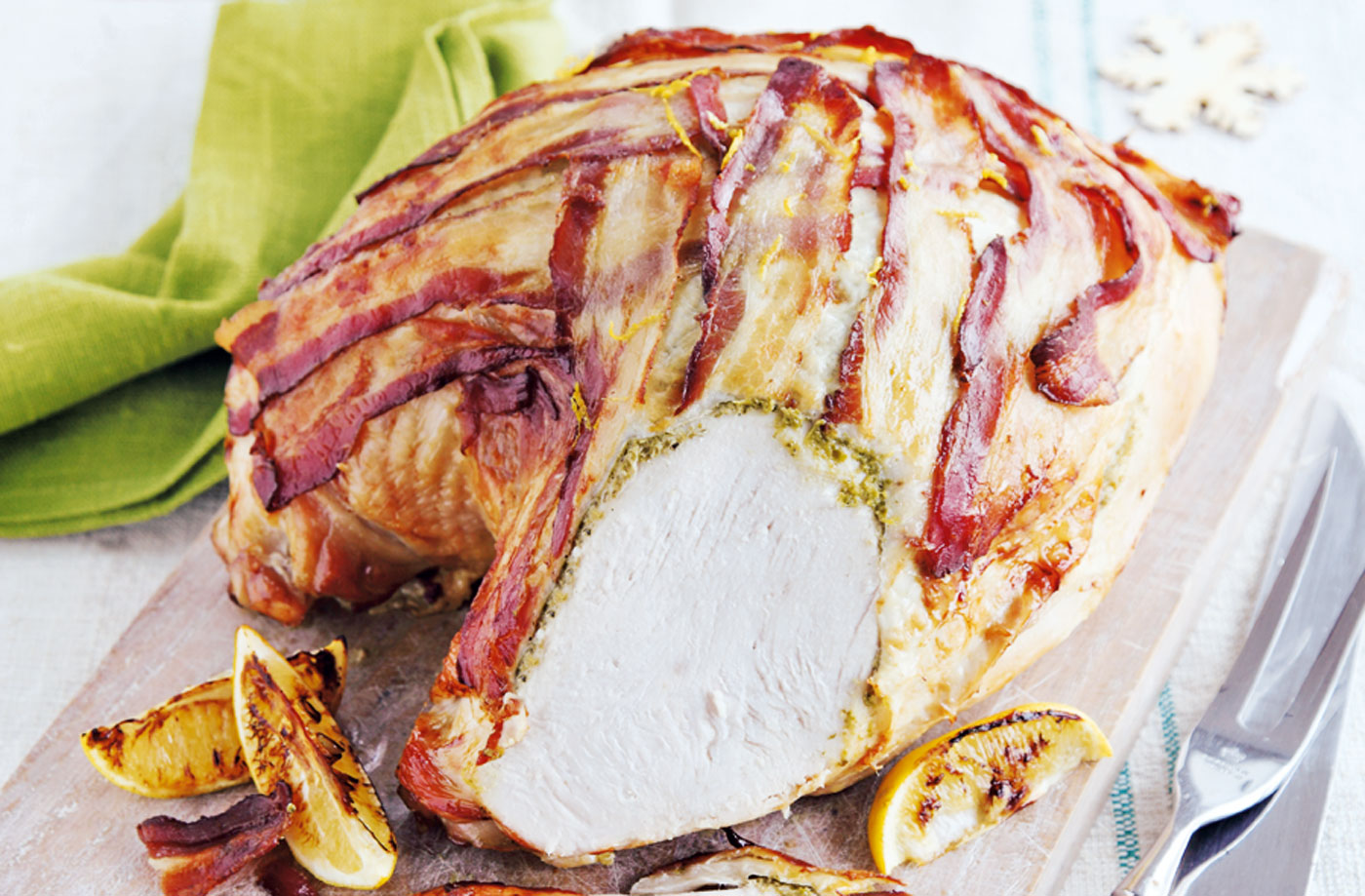 Pesto turkey crown recipe